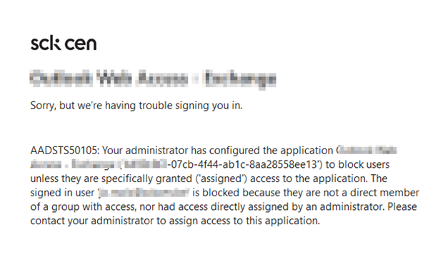 Having trouble signing you in