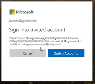 sign into invite account